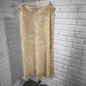 Marks & Spencer Classic Ladies Size 16 Fully Lined Pull On A-Line Skirt